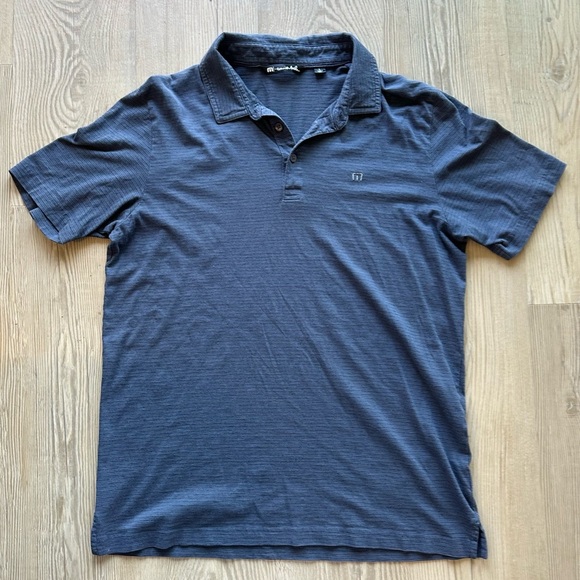 Travis Mathew Other - Travis Mathew Men’s Blue striped polo golf shirt size large blue black top
